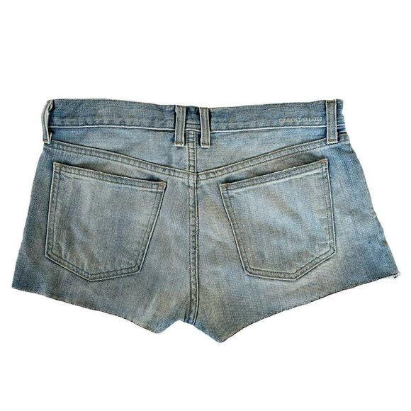 Current/Elliott The Boyfriend Light Wash Shorts Silver Stud Wash Women's Sz 26 - Picture 2 of 7